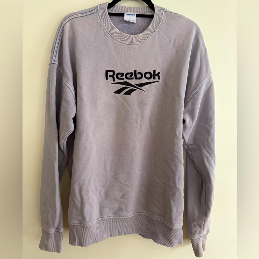 Reebok Unisex Lavender Crew Neck Sweatshirt